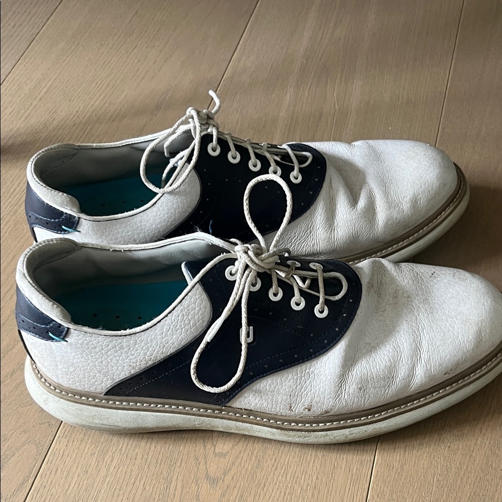Men's White and navy golf  Shoes